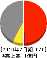 新高工建 損益計算書 2010年7月期 新高工建 損益計算書 2010年7月期
