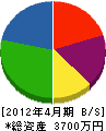 本田電機商会 貸借対照表 2012年4月期