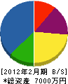 川辺 貸借対照表 2012年2月期