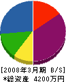 橋本塗装 貸借対照表 2008年3月期
