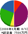 堀口電光社 貸借対照表 2008年8月期