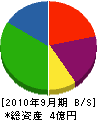 富士金属 貸借対照表 2010年9月期