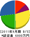 大湊組 貸借対照表 2011年9月期