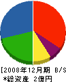 井尾建設 貸借対照表 2008年12月期