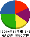 松田建築 貸借対照表 2009年11月期