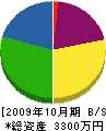 小野寺建設 貸借対照表 2009年10月期