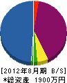 掛川電設工業 貸借対照表 2012年8月期