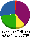 和田木工所 貸借対照表 2009年10月期
