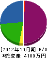 浜田塗装 貸借対照表 2012年10月期