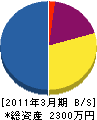 小山電気土木 貸借対照表 2011年3月期