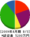 堀海事 貸借対照表 2009年4月期