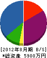 タダノ総建 貸借対照表 2012年8月期