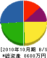 冨田塗装 貸借対照表 2010年10月期