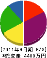角田組 貸借対照表 2011年9月期