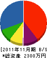 藤戸組 貸借対照表 2011年11月期
