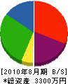 中塚土木 貸借対照表 2010年8月期