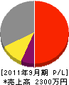 昭和良建設 損益計算書 2011年9月期