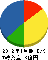 長谷駒組 貸借対照表 2012年1月期