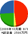 小田工業 貸借対照表 2009年10月期