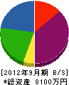 小川サッシ商会 貸借対照表 2012年9月期