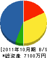 中村 貸借対照表 2011年10月期