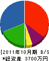 大鵬建設 貸借対照表 2011年10月期