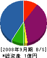 日乃出アートプロダクト 貸借対照表 2008年9月期
