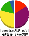 今井硝子 貸借対照表 2009年9月期