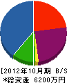 佐々木設備工業所 貸借対照表 2012年10月期