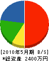 田部井設備 貸借対照表 2010年5月期