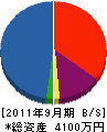 本松組 貸借対照表 2011年9月期