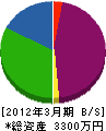 田中電気工事 貸借対照表 2012年3月期