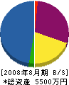 櫻井農園 貸借対照表 2008年8月期
