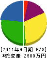 廣瀬住建 貸借対照表 2011年9月期