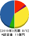 九州トリシマ 貸借対照表 2010年3月期