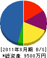 藤沢商会 貸借対照表 2011年8月期