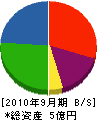 新光重機土木 貸借対照表 2010年9月期