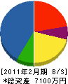 信越工業 貸借対照表 2011年2月期