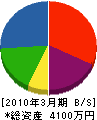 澤田水道設備 貸借対照表 2010年3月期