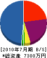 大山タタミ店 貸借対照表 2010年7月期