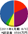 田原建設 貸借対照表 2011年6月期