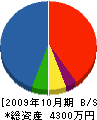 荻野鉄工 貸借対照表 2009年10月期