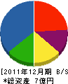 高橋建設 貸借対照表 2011年12月期