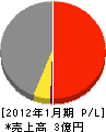 関谷舗道 損益計算書 2012年1月期