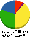 北海道ガソン 貸借対照表 2012年5月期