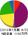 中田建設 貸借対照表 2012年7月期