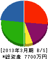 新井土建 貸借対照表 2013年3月期