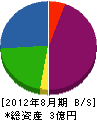 岡崎巧芸 貸借対照表 2012年8月期
