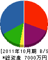 堀之内建設 貸借対照表 2011年10月期