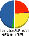 西日本建設 貸借対照表 2012年9月期
